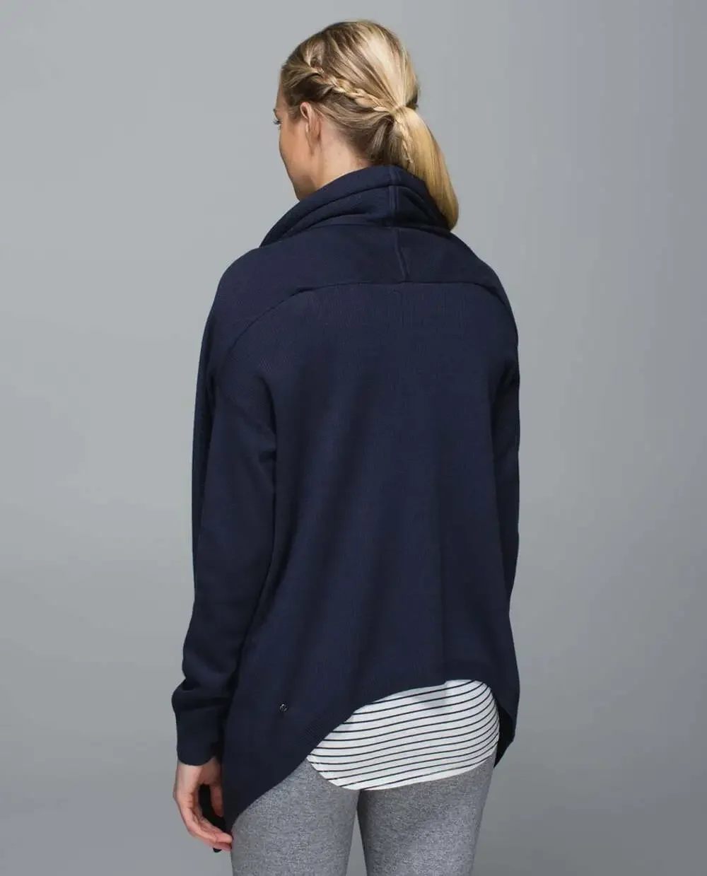 Lululemon Cabin Yogi Reversible Cashmere Blend Open Cardigan Wrap